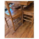Traditional Oak Dining Set Bar Height with 8 Windsor Chairs