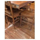 Traditional Oak Dining Set Bar Height with 8 Windsor Chairs