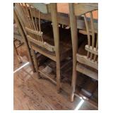 Traditional Oak Dining Set Bar Height with 8 Windsor Chairs