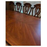 Elegant Traditional Oak Dining Set with Ornate Chairs