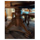 Elegant Traditional Oak Dining Set with Ornate Chairs