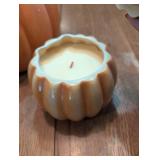 Ceramic Pumpkin Soup Tureen Set with Ladle and candles