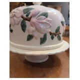 Vintage Floral Porcelain Cake Dome