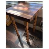 Vintage Farmhouse Dining Table with Turned Legs