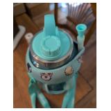 Mint Green Dog Pattern Water Bottle with Strap