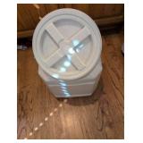 Large White Food Storage Container with Divided Lid