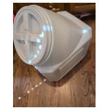 Large White Food Storage Container with Divided Lid