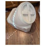 Large White Food Storage Container with Divided Lid