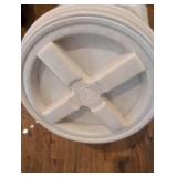 Large White Food Storage Container with Divided Lid