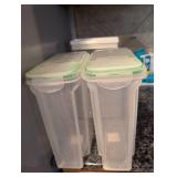 Set of Plastic Food Storage Containers with Green Seals