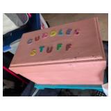 Vintage Pink Cuddles Stuff Storage Box