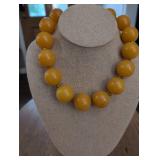 Vintage Butterscotch Amber Bead Necklace