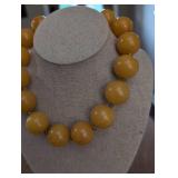 Vintage Butterscotch Amber Bead Necklace