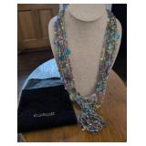 Joan Rivers Multi-Strand Pastel Glass Bead Necklace