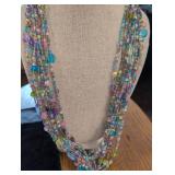 Joan Rivers Multi-Strand Pastel Glass Bead Necklace