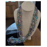 Joan Rivers Multi-Strand Pastel Glass Bead Necklace