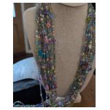 Joan Rivers Multi-Strand Pastel Glass Bead Necklace