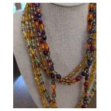 Vintage Multi-Strand Crystal Beaded Necklace