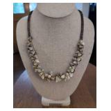 Natural Shell and Coconut Bead Statement Necklace