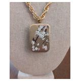 Vintage Cherry Blossom Pendant Necklace