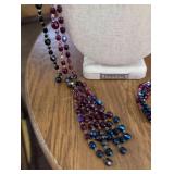 Vintage Multi-Strand Crystal Beaded Necklace