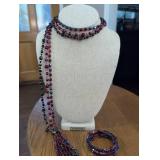 Vintage Multi-Strand Crystal Beaded Necklace