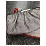 Express Silver Metallic Genuine Leather Clutch