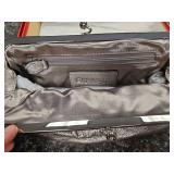 Express Silver Metallic Genuine Leather Clutch