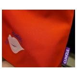 Clinique Orange Tote Bag with Purple Handles