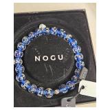 NOGU Blue Sparkle Glass Bead Bracelet