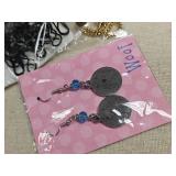 Dog Portrait Earrings & Inspirational Bracelet Set