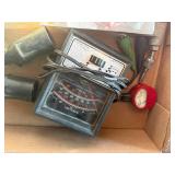 Flat of New Tail light/ Tack-o-meter/ Charger Connectors/ Trailer Plug Adapters/ Hastings Steel Vent- B1