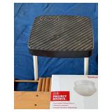 Flush mount Ceiling Fixture (new)/Costco Stool/ Wood Stool- B1