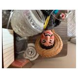 Mexican String Puppets x 2/ Glass Light Globes/  Hand Sewing Machine & Misc.- B1
