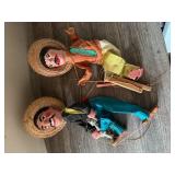 Mexican String Puppets x 2/ Glass Light Globes/  Hand Sewing Machine & Misc.- B1
