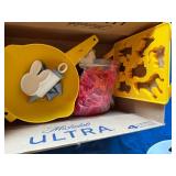 3 Boxes of Miscellaneous- Tupperware/ Kitchenware/ Utility Drawer Misc.- B1