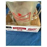 OSU Lamp/ Glasses w/ OSU glasses/ Budweiser Glass Pitcher- B1