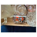 OSU Lamp/ Glasses w/ OSU glasses/ Budweiser Glass Pitcher- B1