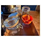 Glass Canister Jars/ Flour Sifter/ Juicer- KNC
