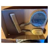 Vanity Set- Brush/ Mirror/ Comb- KEC
