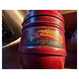 Vintage Red Comet Fire Extinguisher/ Glass Fire Extinguisher- KEC