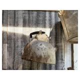 Carport Wall (Purchaser must remove)-Cast Iron Skillet/ Old bucket/Meat Grinder/Boom Box/Misc.- CPW1