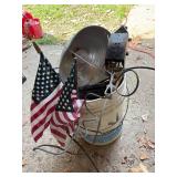 5 Gallon Bucket of Miscellaneous w/ Socket Set/ Heat Lamp- CP1T