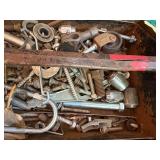 Metal Tool Box w/ Miscellaneous Hardware- CP1T