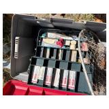 Plastic Tackle Box w/ Tackle & Fish Net- CP2