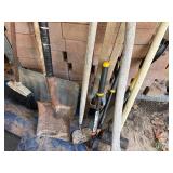 10 Miscellaneous Garden Tools w/ Shovels/ Rakes/ Ax- CP2