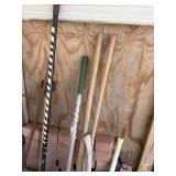10 Miscellaneous Garden Tools w/ Shovels/ Rakes/ Ax- CP2