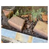 Border Bricks (ONLY) @ two locations (West & East edge of Carport)- C2