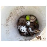 Sled Disc/ 5 Gallon buckets/ Balls/ Bat/ Bowling Pin- C2