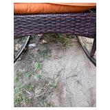 Patio Rocking Chair w/ Orange Cushions- C2